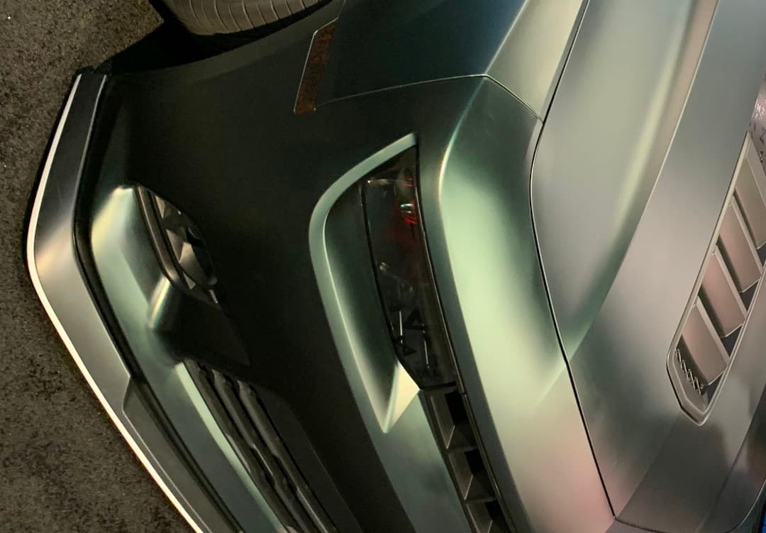 Matte Platinum Dark Sage Iridescent Matte Iridescent wrap by KPMF, photograph 6 of 8