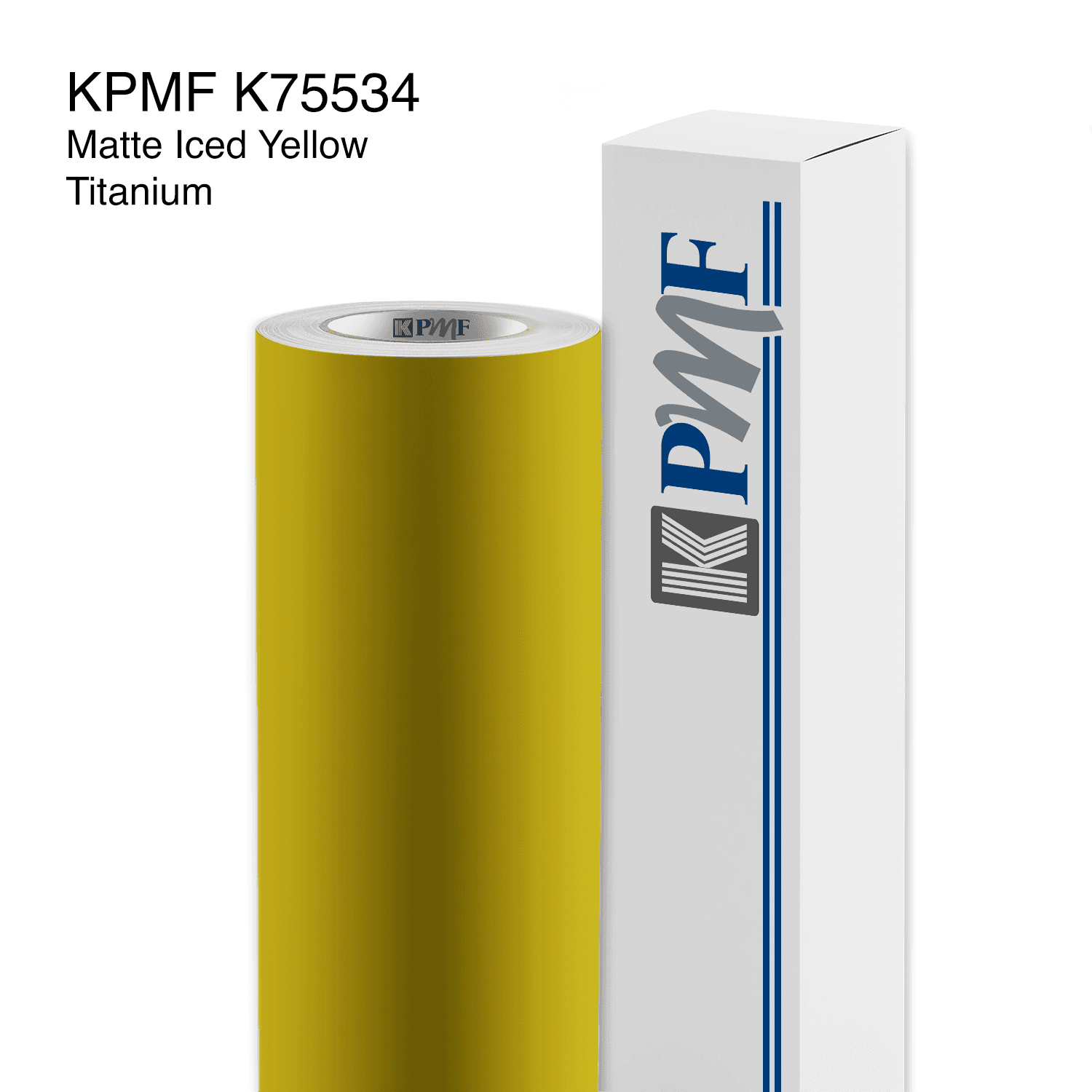 Matte Iced Yellow Titanium Metallic film swatch