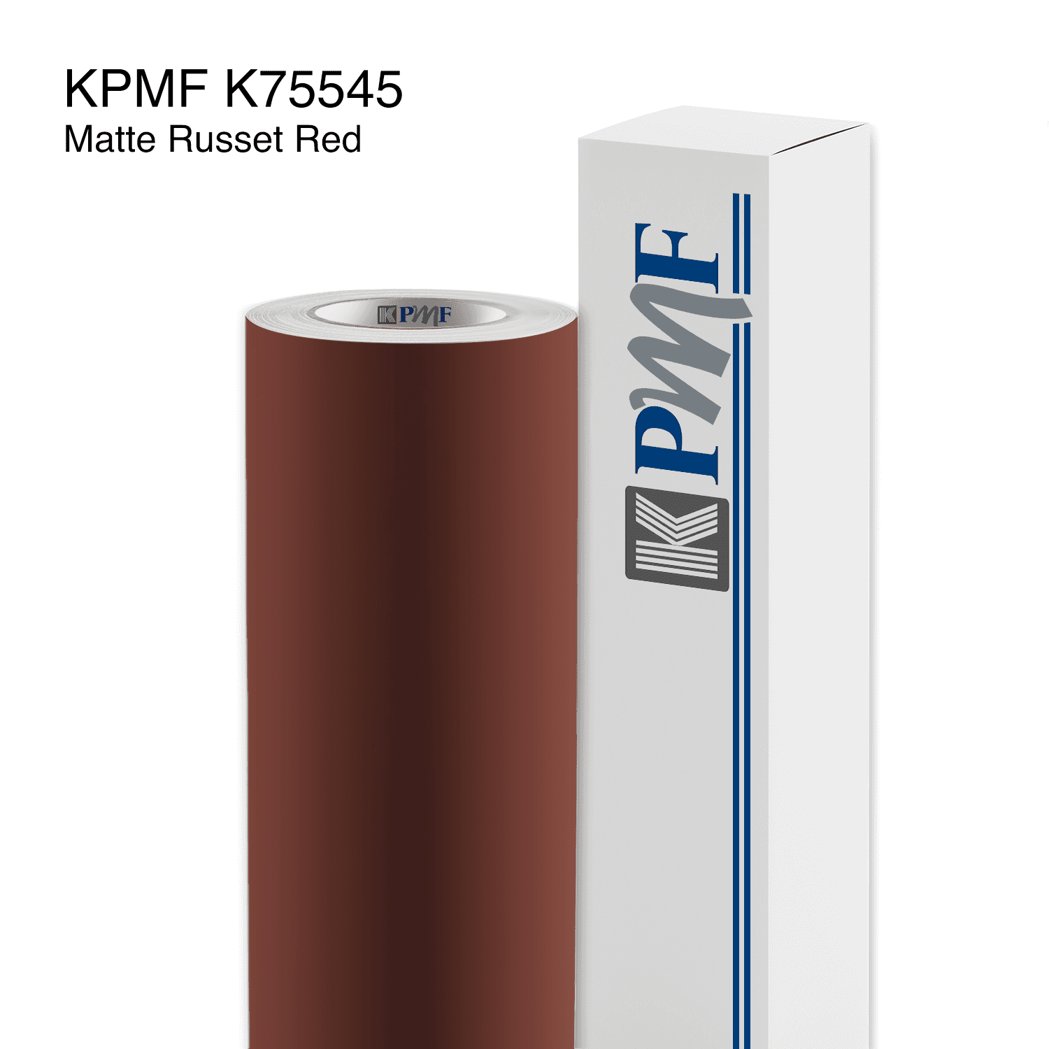 Matte Russet Red Metallic film swatch