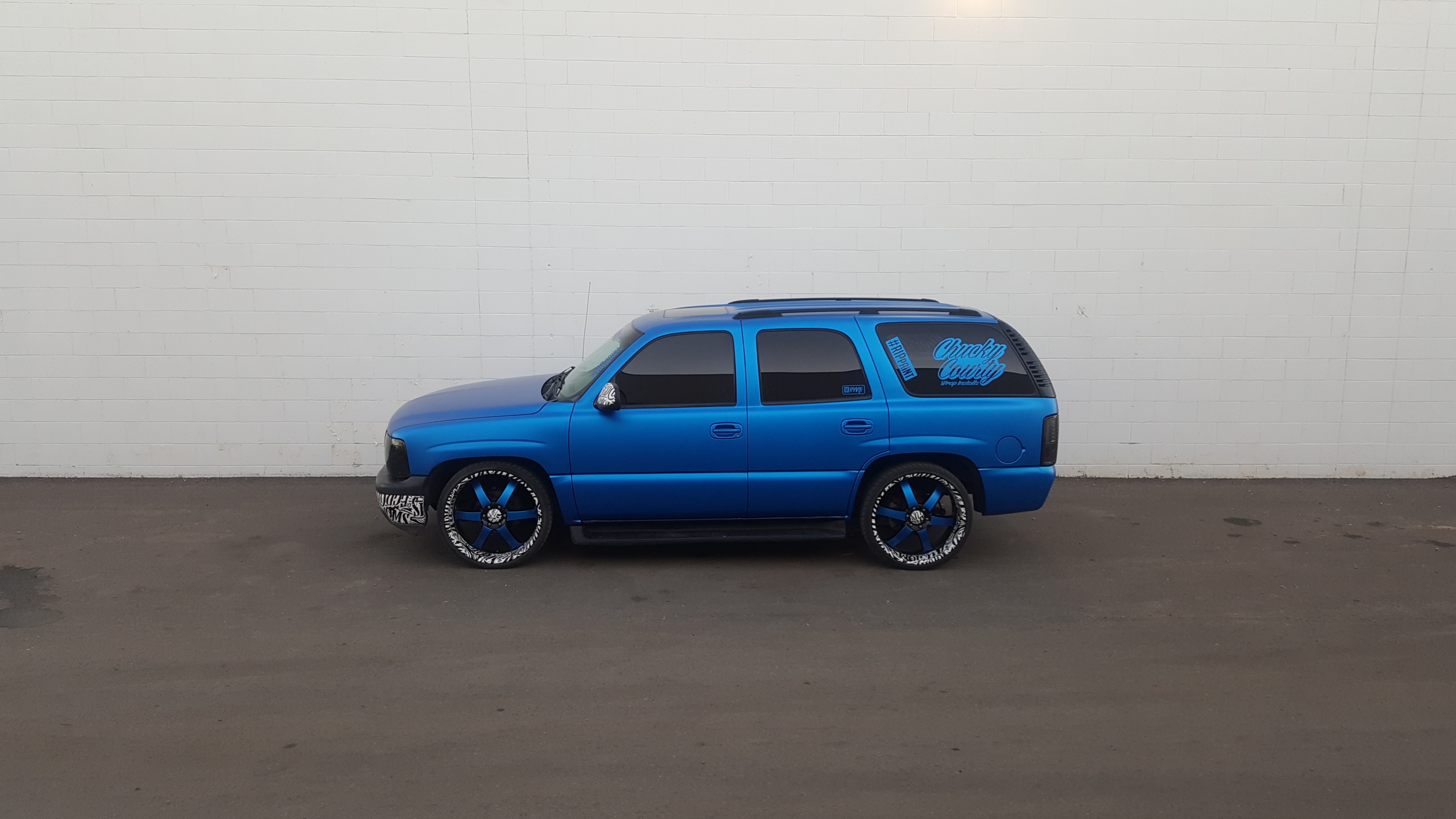 Matte Iced Blue Titanium wrap example
