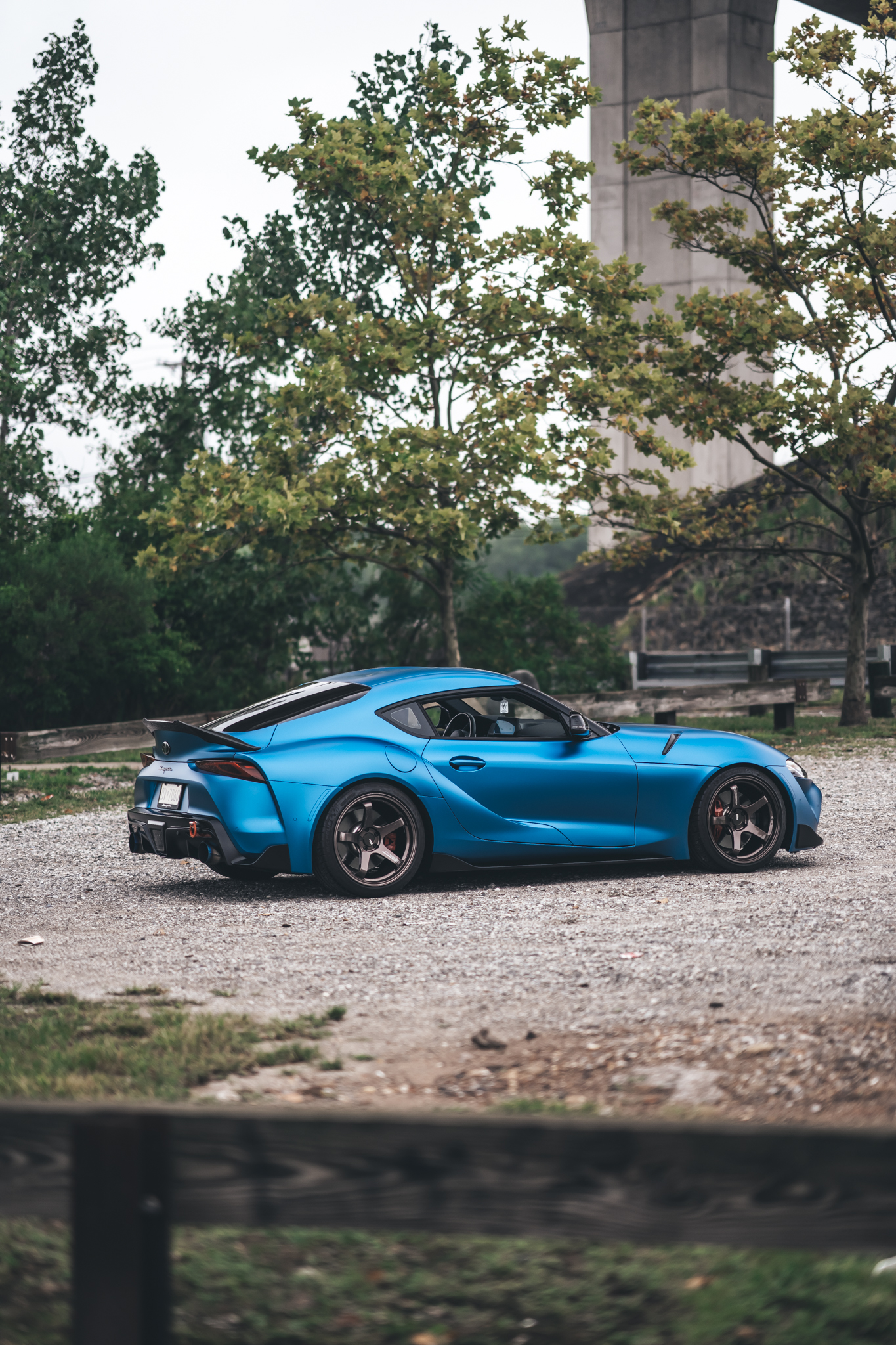 Matte Tempest Blue on car
