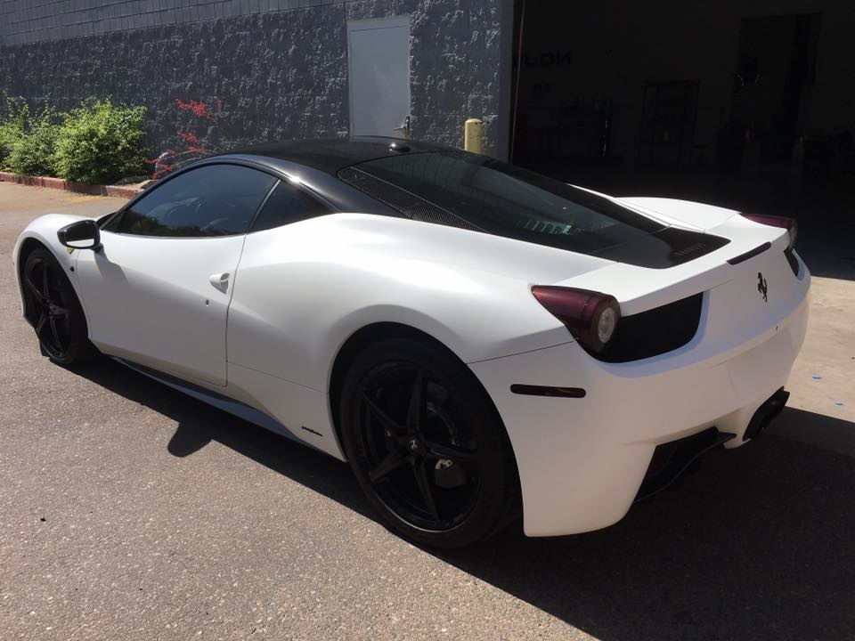 Matte Crystalline White Metallic wrap example