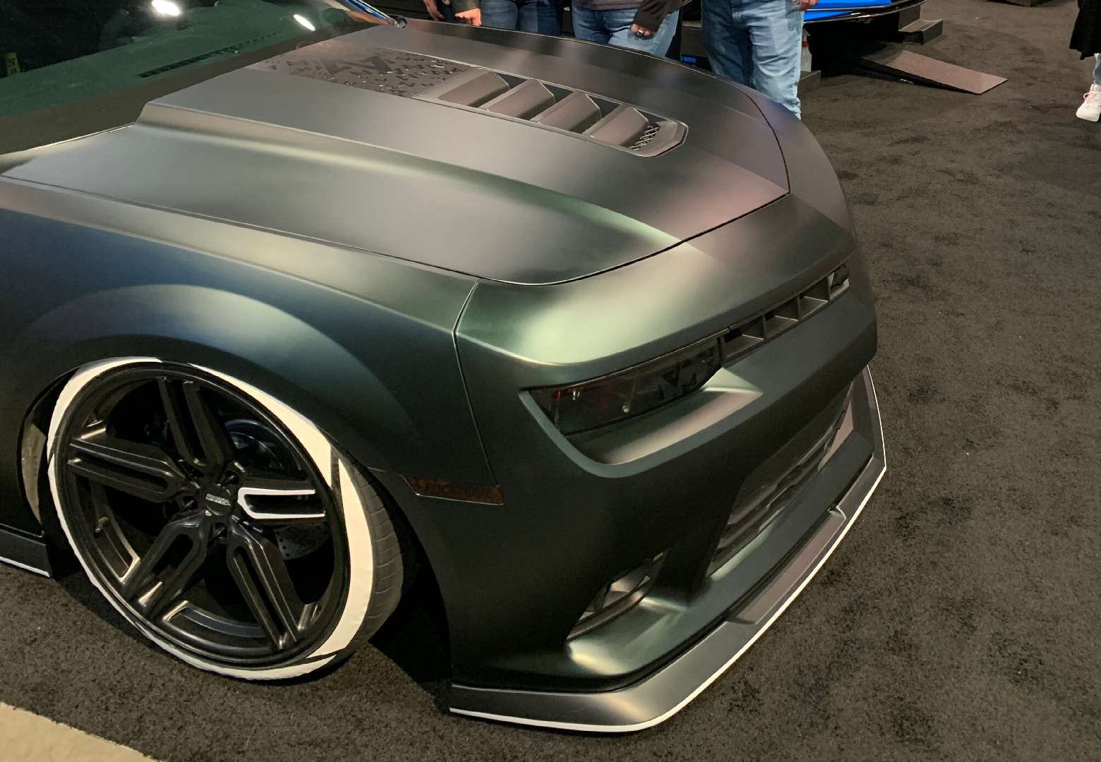 Matte Platinum Dark Sage Iridescent wrap example