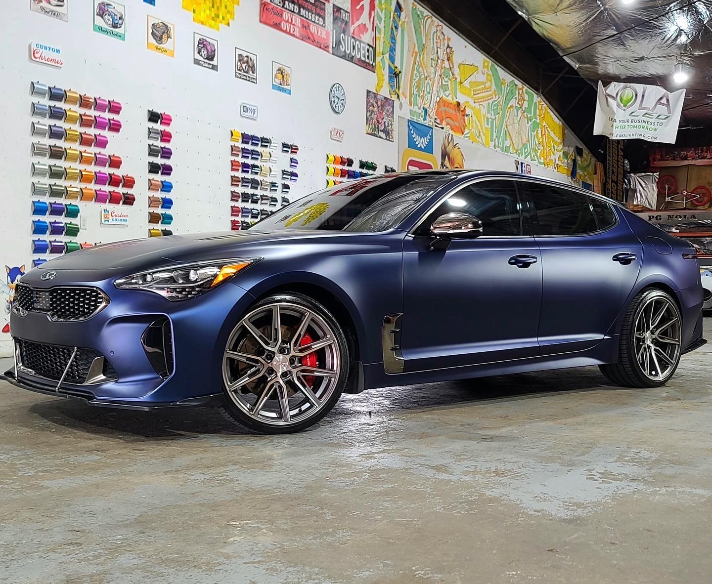 Matte Sinister Blue on car