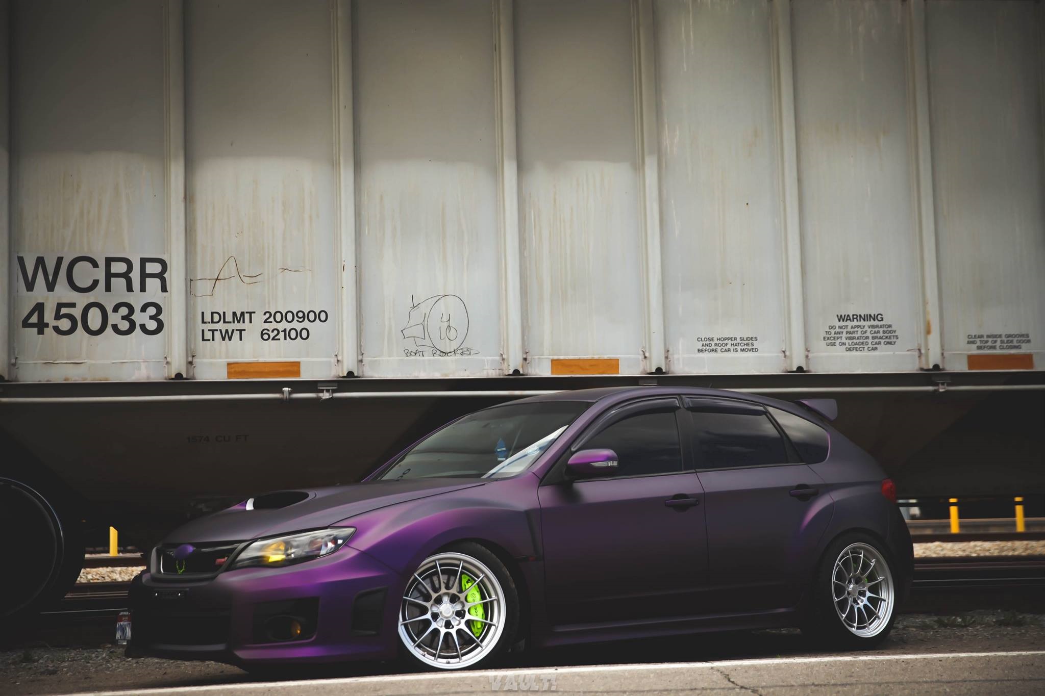 Matte Purple/Black Iridescent on car
